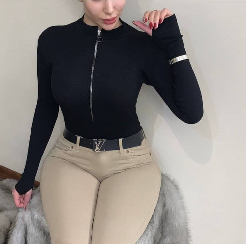 بادی جلو زیپ مشکی