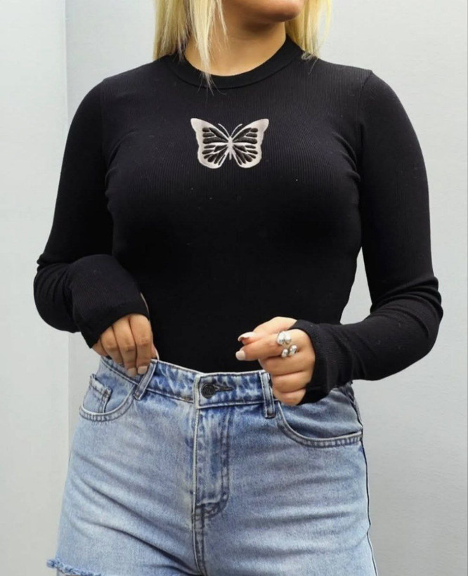 بادی گلدوزی پروانه